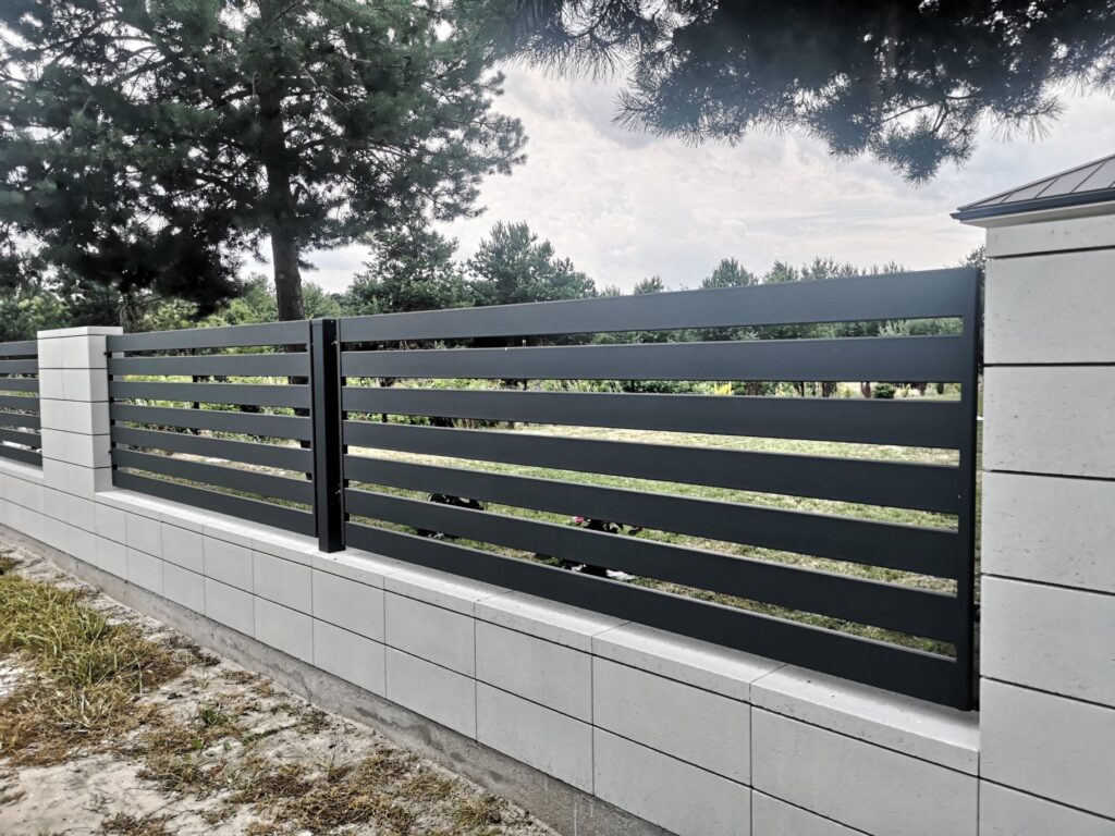 Powder coated metal railings for a modern property